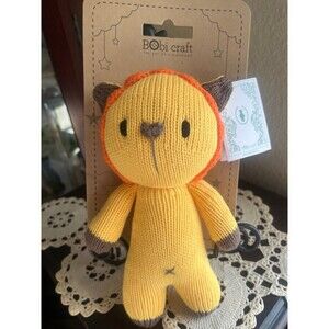 NEW Bobi Craft Organic Crocheted Lion Lovey